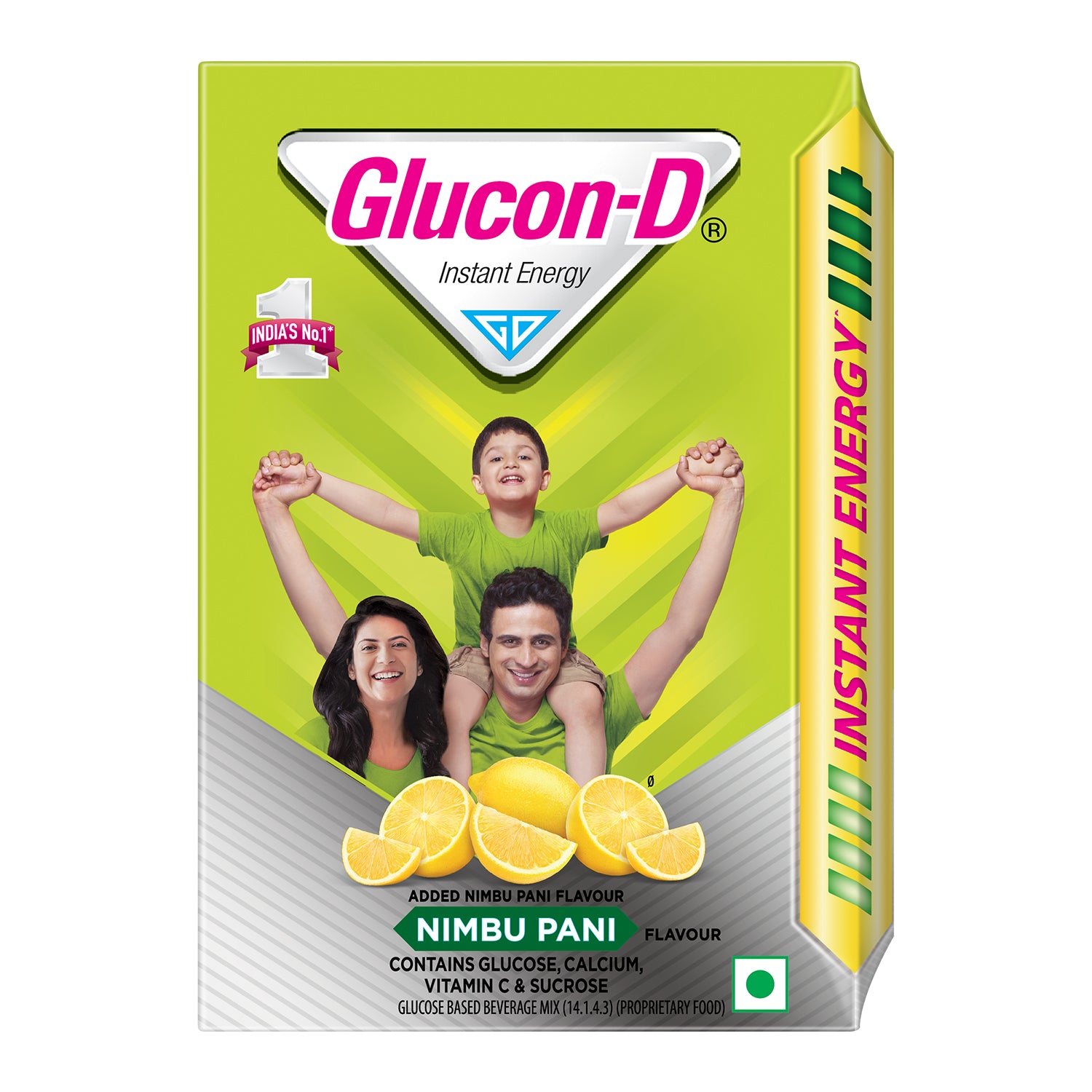 Glucon-D Nimbu Pani Glucose Powder(200g, Refill)| For Tasty Tangy Flavoured Glucose Drink| Provides Instant Energy| Vitamin C Support Immunity| Contains Calcium for Bone