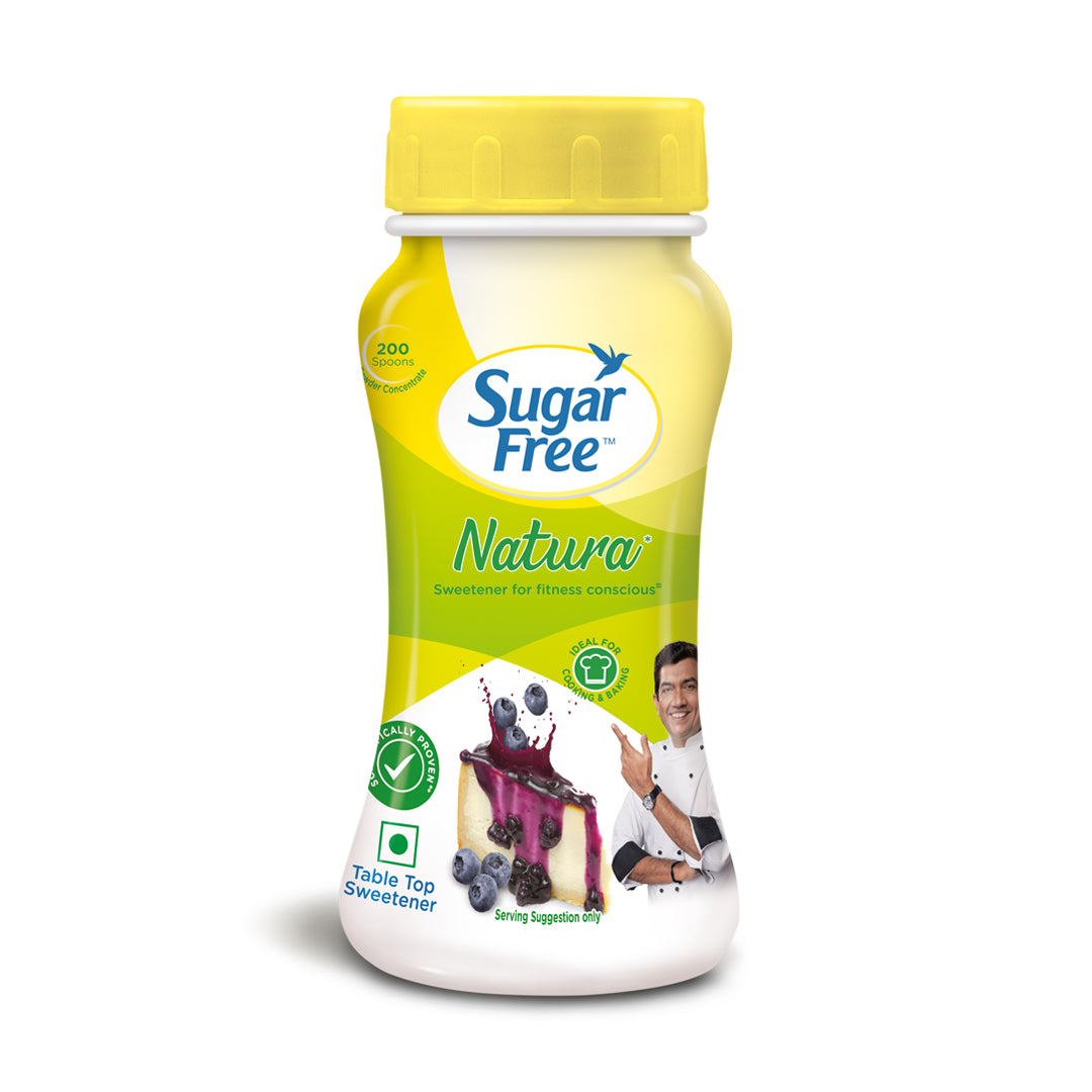 Sugar Free Natura, 100g, Jar | Equivalent to Sweetness from 1Kg Sugar |100% Safe| Scientifically Proven & Tested|Sweet like Sugar but with zero calories