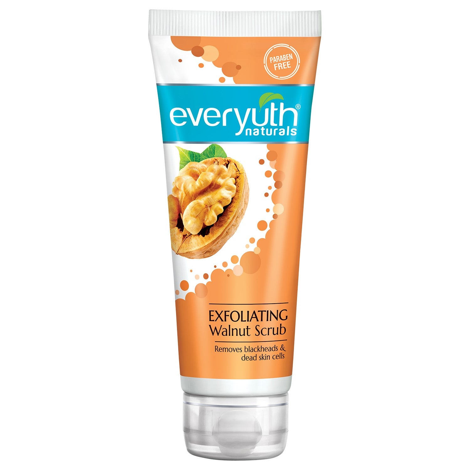 Everyuth Naturals Exfoliating Walnut Scrub Gentle Face Scrub|Paraben Free|With Walnut Shell Particles|Removes Blackhead & Dead Skin Cells|For Oily, Dry, Normal, Combination & Sensitive Skin - 100 gm